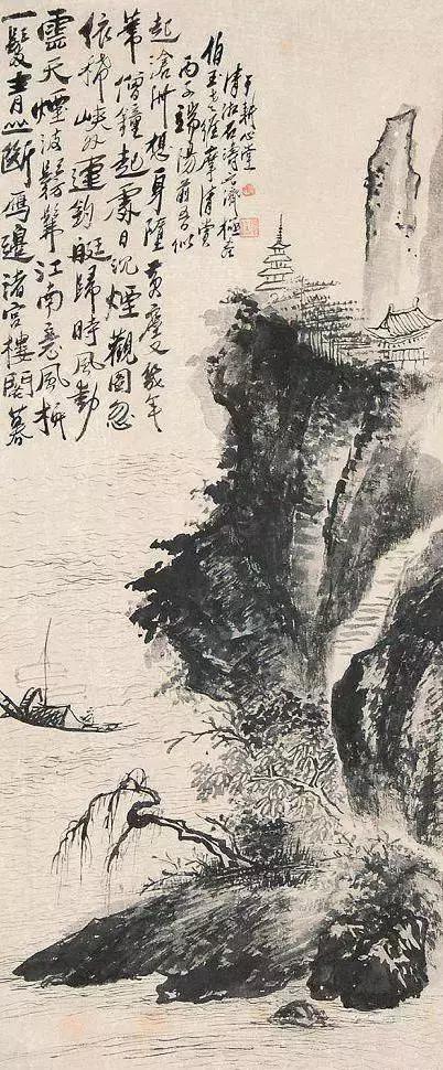 石涛传世水墨山水画集锦（高清大图）