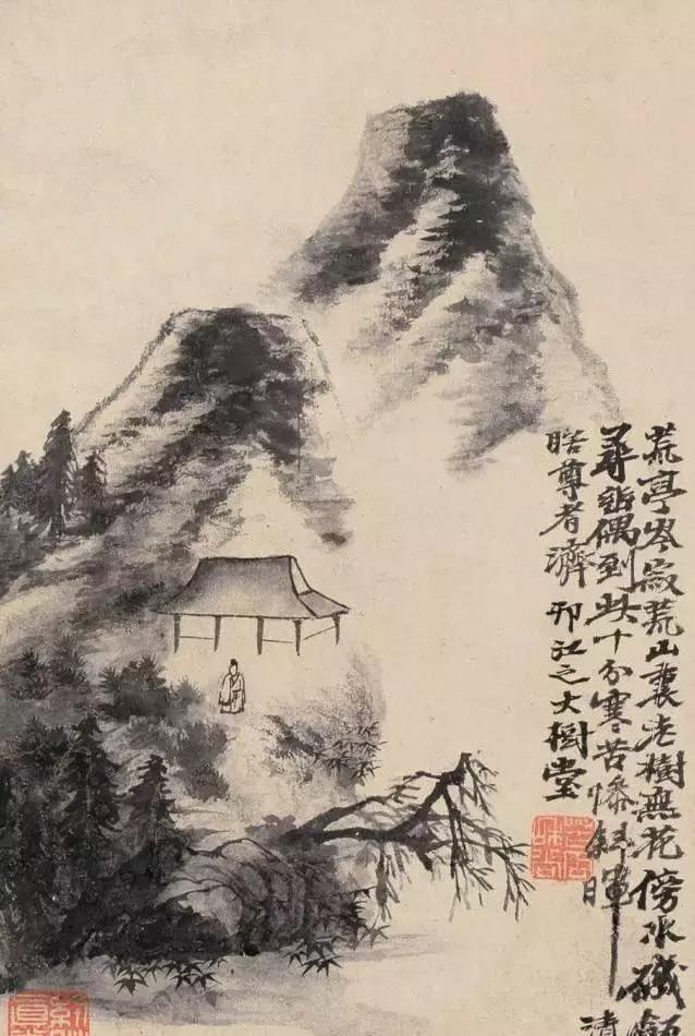 石涛传世水墨山水画集锦（高清大图）