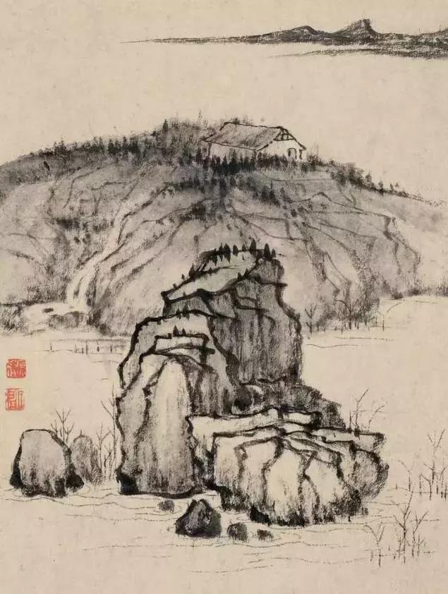 石涛传世水墨山水画集锦（高清大图）