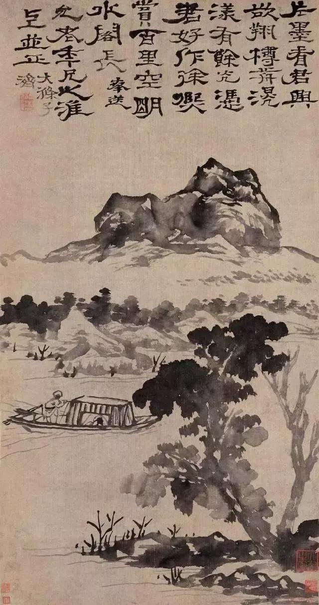 石涛传世水墨山水画集锦（高清大图）