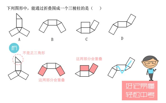 初中数学：立体图形展开图大全，很生动的呈现