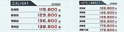 自主B级标杆吉利新博瑞正式上市，售价11.98万起