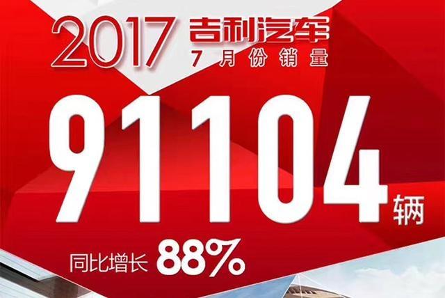 领克的爸爸很牛逼 吉利7月销量同比增长88%