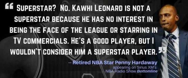 魔术队名宿: 伦纳德不是超级巨星, 性格无法代表NBA
