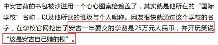 安吉上小学一年学费要25万？这些星二代的学费都很贵