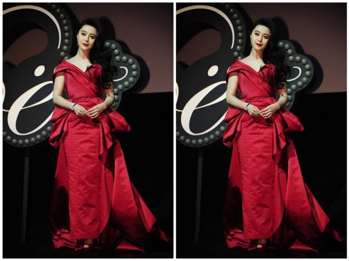 同样是穿上红裙，范冰冰很惊艳！迪丽热巴美的冒仙气