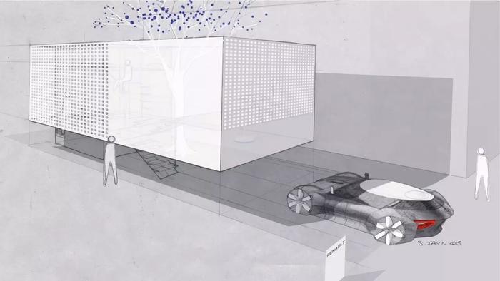 雷诺电动概念车Symbioz Concept设计过程图集