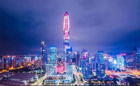 深圳平安国际金融中心大楼夜景照明设计