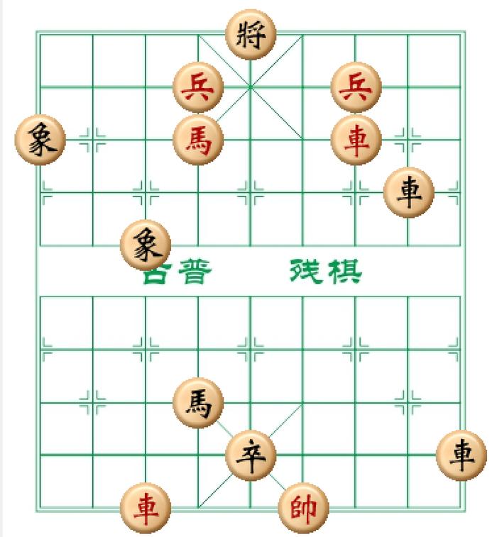 古普残棋：送行兵车，思考3分钟