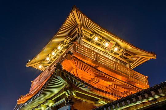 杭州香积寺古建筑夜景照明设计：光芒万丈佛光普照的视觉效果！