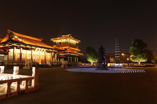 杭州香积寺古建筑夜景照明设计：光芒万丈佛光普照的视觉效果！