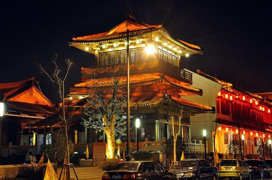 杭州香积寺古建筑夜景照明设计：光芒万丈佛光普照的视觉效果！