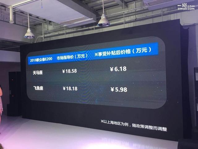 续航里程220公里 众泰E200售18.18-18.58万