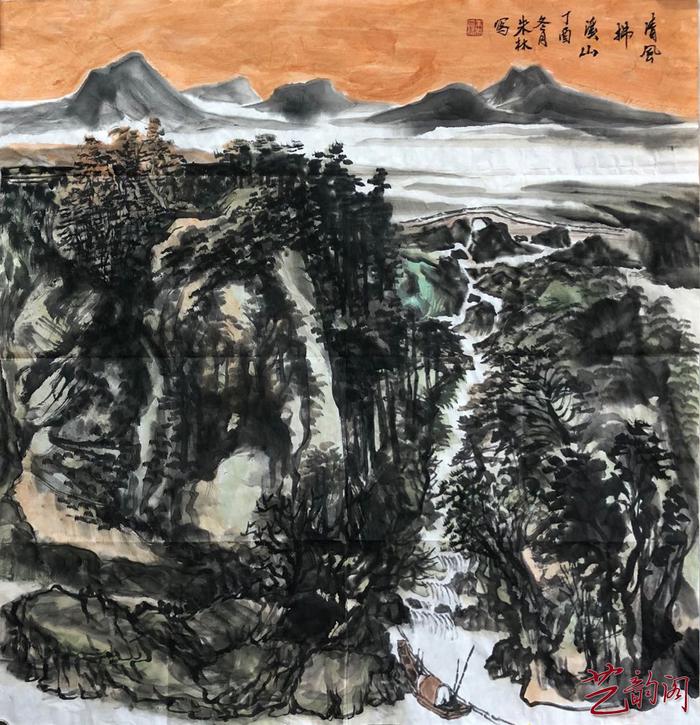 当代中国著名山水画家朱林精品山水选