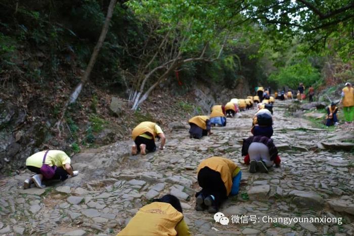 梅关古道迎来了一支三步一叩首的队伍