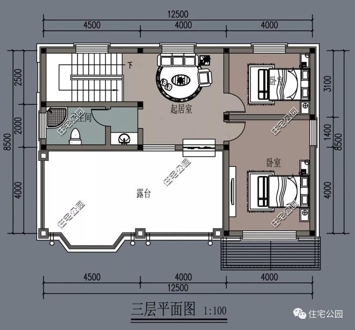 8x12米农村别墅，经典外观50年不过时，预算30万2种布局哪个好？