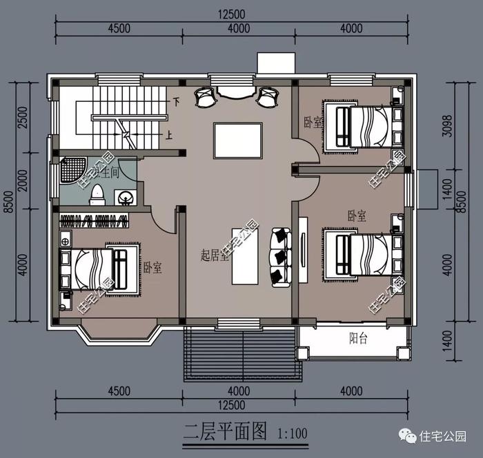 8x12米农村别墅，经典外观50年不过时，预算30万2种布局哪个好？