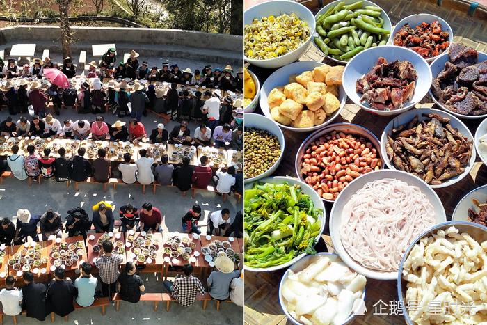村民自摆60桌长街宴过节 荤素搭配16道菜