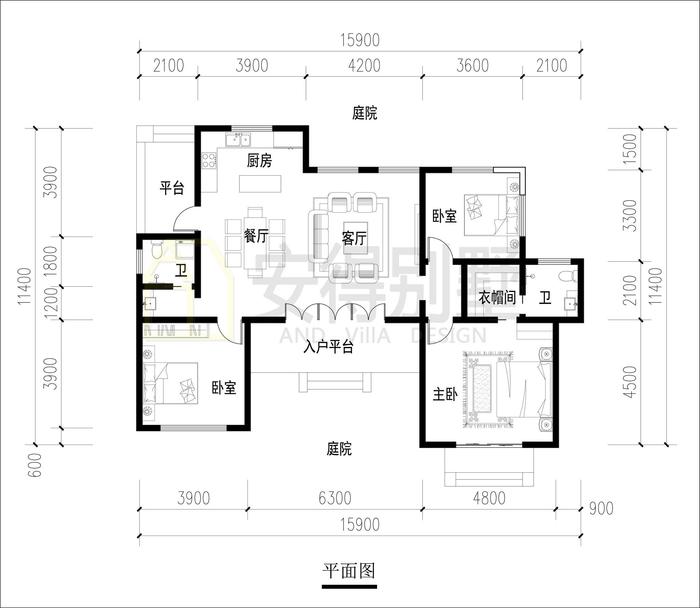 三合院四合院欧式风格也可以建出漂亮的三合院