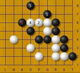 围棋死活实战：如何抓住白中间两子棋筋