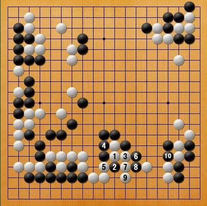 AlphaGo Lee对Zero第18局：攻防一体的绝好点