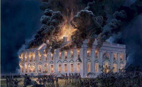 美国历史上唯一一次首都被攻陷 总统逃往南方 白宫被烧