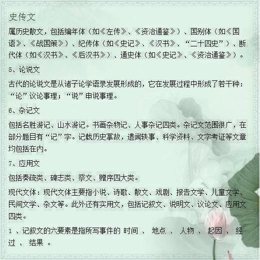 特级语文老师! 将文学常识整理成一张表, 非常全面, 值得珍藏!