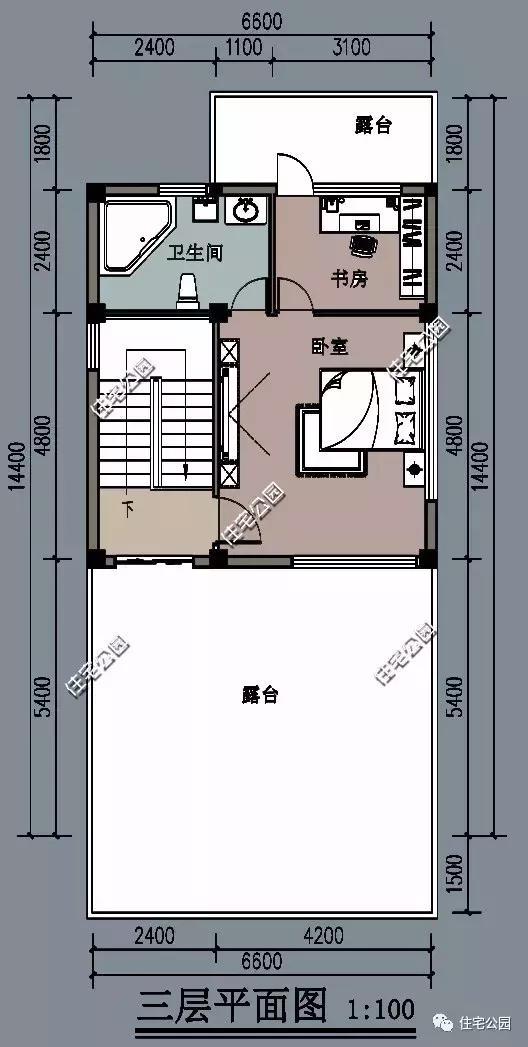 面宽6米自建房，这样设计怎么样？3室2厅最适合农村家庭！