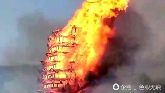“亚洲第一高木塔”未使用一颗铁钉，火灾前太壮观