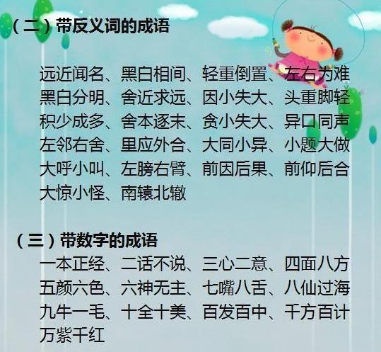 语文老师拍案：孩子上小学后，吃透这份词语资料，语文次次考满分