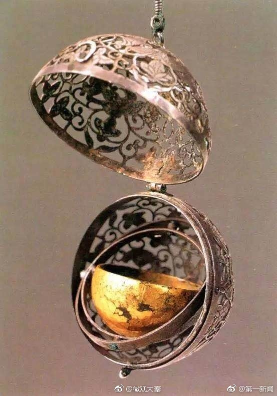 國家寶藏 葡萄花鳥紋銀香囊 女化物性——葡萄花鸟纹银香囊手办开箱- 知乎