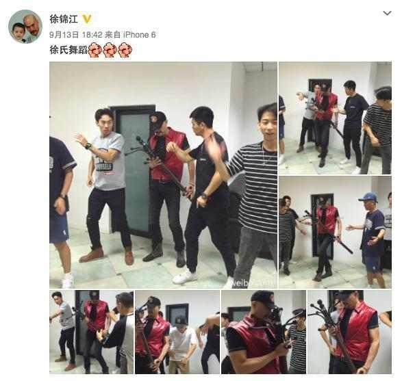 站到迈克尔杰克逊旁边伴舞的是演员徐锦江？