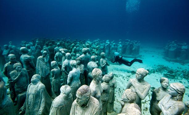 全球唯一海湾水下雕塑公园，堪称惊悚的兵马俑，看完一定会吃惊！