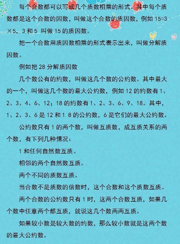 小学1~6年级数学公式! 孩子吃透了, 小学考试不发愁!