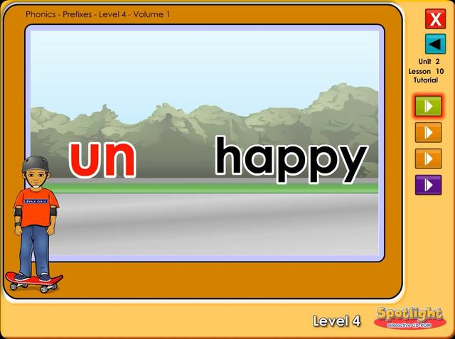 美国小学英语4级2单元10课自然拼读构词法词汇前缀