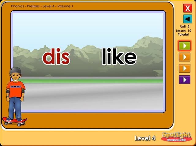 美国小学英语4级2单元10课自然拼读构词法词汇前缀