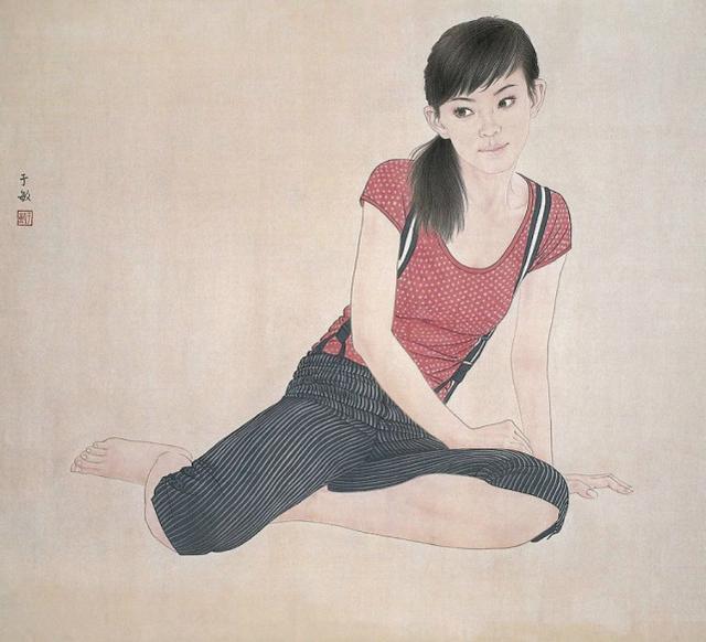 何家英最得意女弟子，女画家于敏现代工笔人物画欣赏