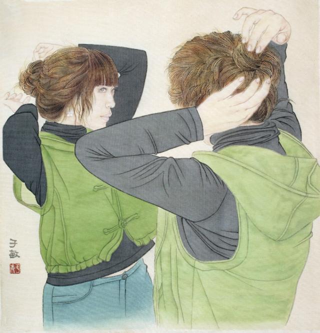 何家英最得意女弟子，女画家于敏现代工笔人物画欣赏