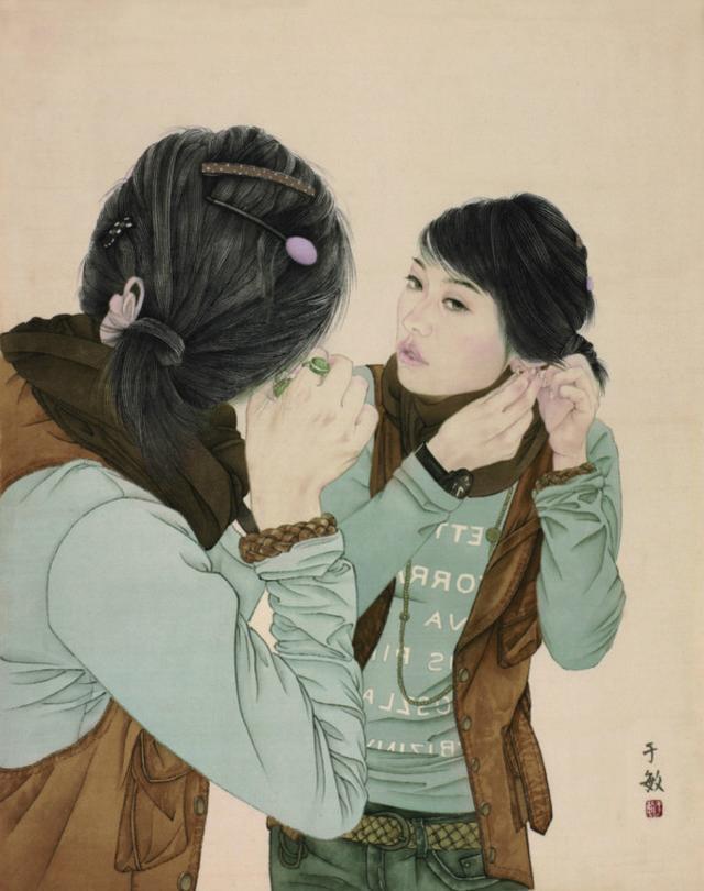 何家英最得意女弟子，女画家于敏现代工笔人物画欣赏