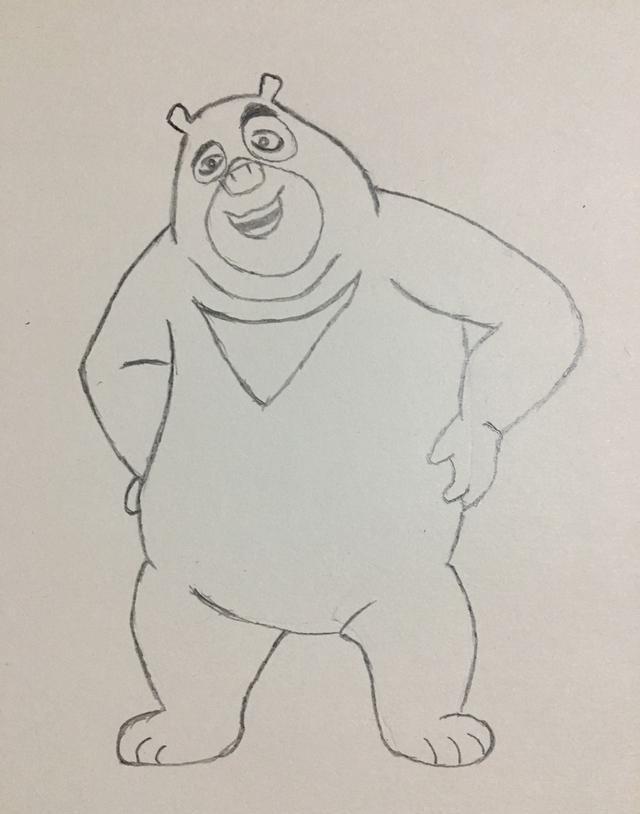 简笔画——熊出没熊二的画法