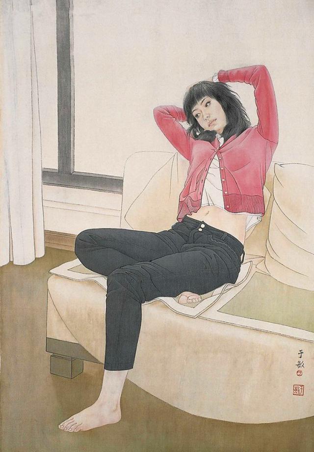 何家英最得意女弟子，女画家于敏现代工笔人物画欣赏