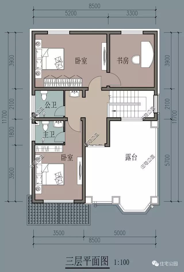 8x12米农村别墅，经典外观50年不过时，预算30万2种布局哪个好？