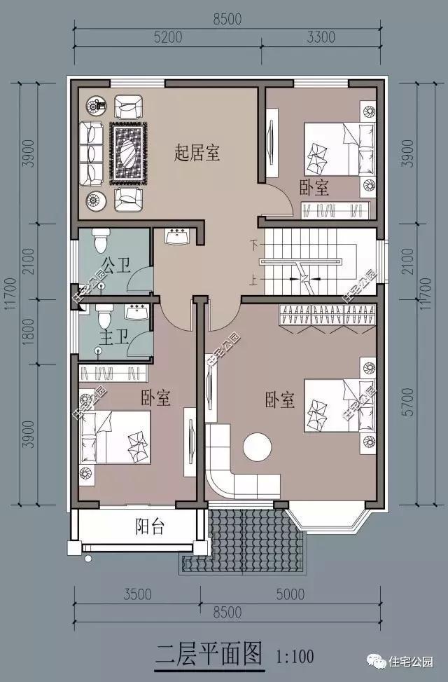 8x12米农村别墅，经典外观50年不过时，预算30万2种布局哪个好？