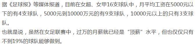 远超女足薪水！中丙球员月薪4万，女足工资不如“业余球员”！