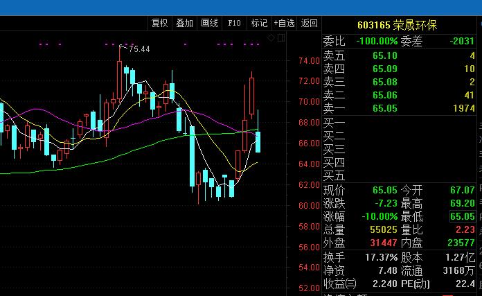 ​荣晟环保终于跌停了