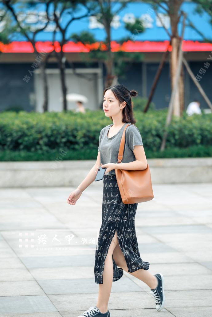 杭州街拍, 个性时尚的路人美女, 人群中的焦点