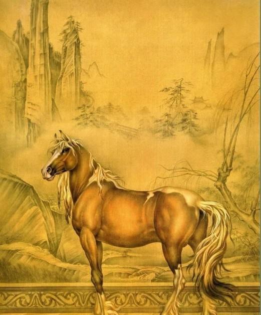 名画赏析：《乾隆八骏图》马的背景竟然是正大光明匾额