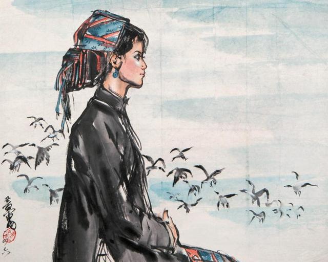 早期女民兵题材美术作品赏析：飒爽英姿五尺枪，不爱红装爱武装