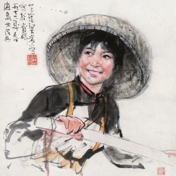 早期女民兵题材美术作品赏析：飒爽英姿五尺枪，不爱红装爱武装