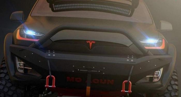 特斯拉Model X变身沙漠霸王! 达喀尔拉力赛改装版